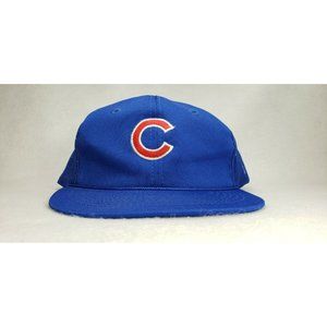 Vintage Chicago Cubs Baseball Mesh Cap w/ Rope Snap Back Hat Blue Supercap Twins